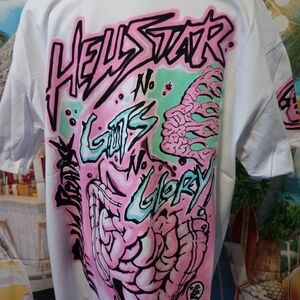 Graphic White and Pink T-Shirt